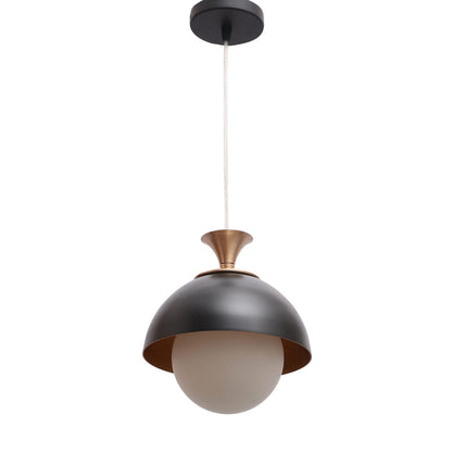 JS-VP M-18-1LP Metal Hanging Lights 1xE27 Mild Steel & Glass Material Antique, Black & White Finish