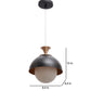 JS-VP M-18-1LP Metal Hanging Lights 1xE27 Mild Steel & Glass Material Antique, Black & White Finish