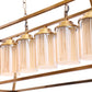 JS-VP M-209-5LP Rectangular Chandeliers 5xE27 Mild Steel & Glass Material Antique & Champaign Finish
