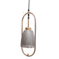 JS-VP M-210-1LP Glass Hanging Lights 1xE27 Mild Steel & Glass Material Gold & Smoky Black Finish
