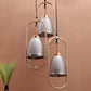 JS-VP M-210-3LP Cluster hanging Lights 3xE27 Mild Steel & Glass Material Gold & Smoky Black Finish