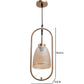 JS-VP M-211-1LP Glass Hanging Lights 1xE27 Mild Steel, Wood & Glass Material Brown & White Finish