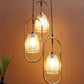 JS-VP M-211-3LP Cluster hanging Lights 3xE27 Mild Steel & Glass Material Gold & Champaign Finish
