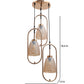 JS-VP M-211-3LP Cluster hanging Lights 3xE27 Mild Steel & Glass Material Gold & Champaign Finish