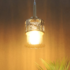 JS-VP M-214-1LP Glass Hanging Lights 1xE27 Mild Steel & Glass Material Gold & Champaign Finish