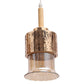 JS-VP M-214-1LP Glass Hanging Lights 1xE27 Mild Steel & Glass Material Gold & Champaign Finish