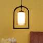 JS-VP M-202-1LP Glass Hanging Lights 1xE27 Mild Steel, Wood & Glass Material Brown & Champaign Finish