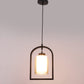 JS-VP M-202-1LP Glass Hanging Lights 1xE27 Mild Steel, Wood & Glass Material Brown & Champaign Finish