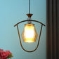 JS-VP S-553-1LP Modern Hanging Lights 1xE27 Mild Steel & Glass Material Antique Gold & Champaign Finish