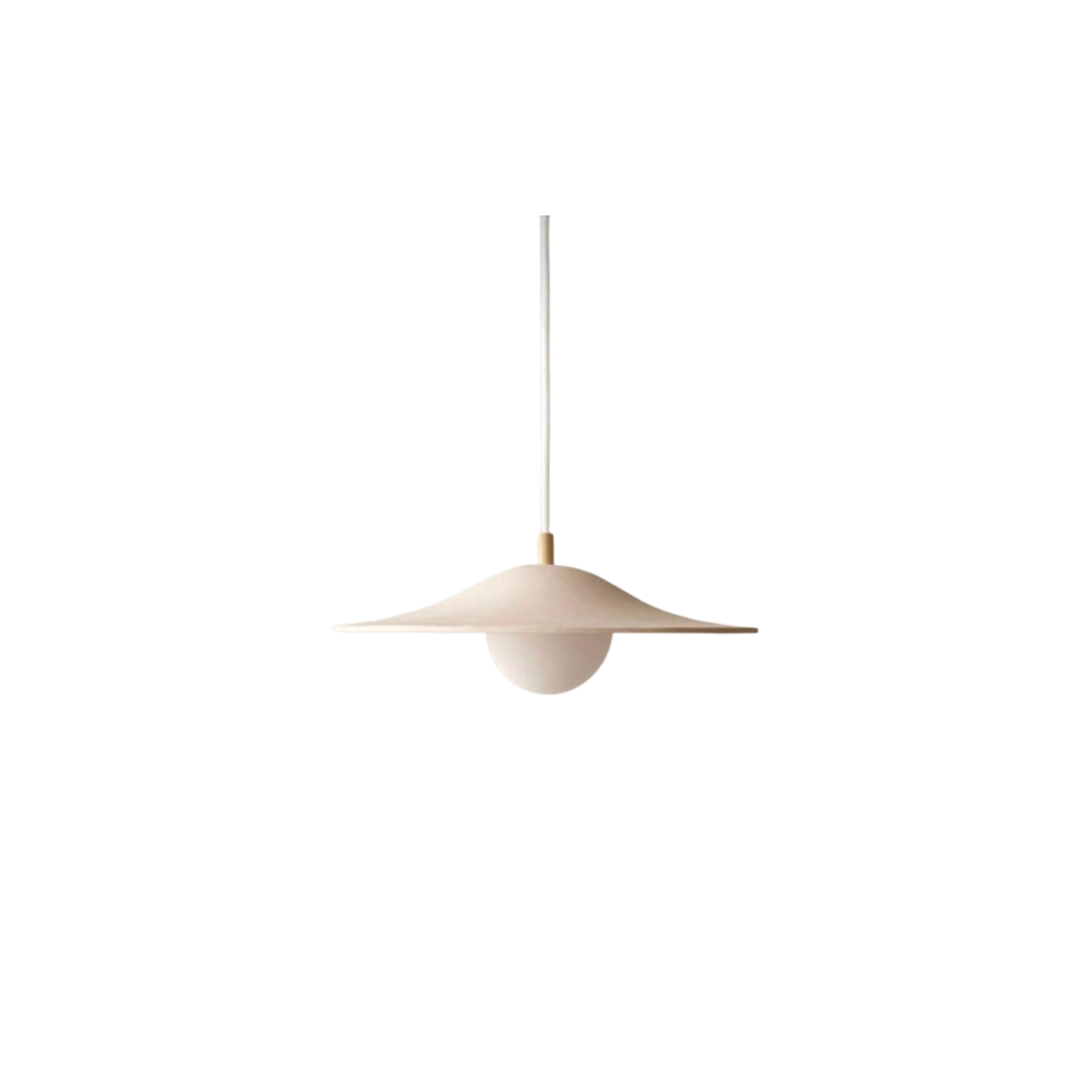 JS-VP M-222-1LP Metal Hanging Lights 1xE27 Mild Steel & Glass Material White & White Finish