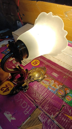 Ladder Antique Brass Metal Wall Sconces | no-2-1w | Included Bulb | Eliante by Jainsons Lights