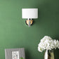 Brown Wall Light White Glass - S-240-1W - Included Bulb