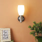 Silver Wall Light White Glass - 1001-1W - Included Bulb