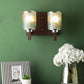 Brown Wall Light Mix Color Glass - S-115-2W - Included Bulb
