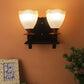 Brown Wall Light Gold Glass - S-210-2W - Included Bulb