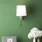 White Wall Light White Fabric - S-125-1W - Included Bulb