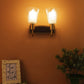Brown Wall Light Gold Glass - S-145-2W - Included Bulb