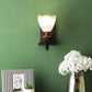 Brown Wall Light White Glass - S-210-1W - Included Bulb