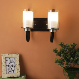 Brown Wall Light Gold Glass - S-106-2W - Included Bulb