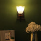Brown Wall Light White Glass - S-210-1W - Included Bulb