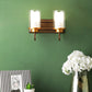 White Wall Light White Fabric - S-178-2W - Included Bulb