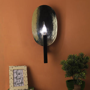 Brown Metal Wall Light Gold Leaf - 1070 - Included Bulb