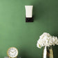 Black Wall Light White Glass - S-67-1W - Included Bulb