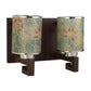 Brown Wall Light Mix Color Glass - S-115-2W - Included Bulb