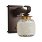 Brown Wall Light White Glass - S-208-1W - Included Bulb