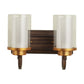 White Wall Light White Fabric - S-178-2W - Included Bulb