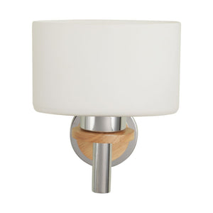 Brown Wall Light White Glass - S-240-1W - Included Bulb