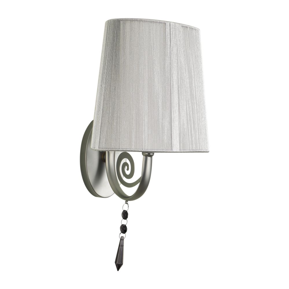 White Wall Light White Fabric - S-125-1W - Included Bulb