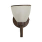 Wooden Wall Light White Glass - S-180-1W - Included Bulb