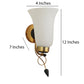 Gold Wall Light White Glass - S-138-1W - Included Bulb