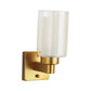 Golden Wall Light White Glass - S-166-1W - Included Bulb