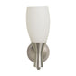 Silver Wall Light White Glass - 1001-1W - Included Bulb