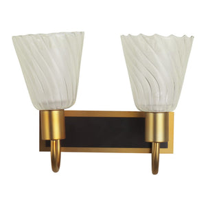 Brown Wall Light Gold Glass - S-145-2W - Included Bulb