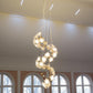 Floravine Spiral Chandelier – Handcrafted Floral Glass Hanging Light by Eliante