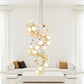 Floravine Spiral Chandelier – Handcrafted Floral Glass Hanging Light by Eliante