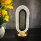 Luxury Crystal Oval LED Table Lamp – Rechargeable Touch Control Light with 3-Color Modes (Warm/Neutral/White)
