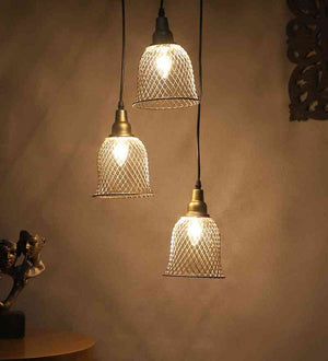 Lyrion Gold Iron Hanging Light  | E27 holder | Included Bulb | Eliante by Jainsons Lights