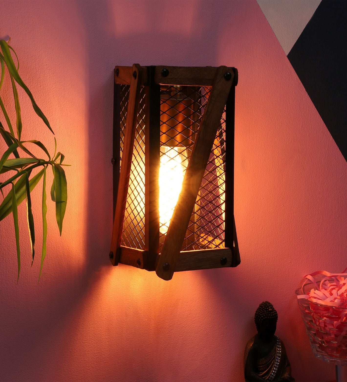 Brown Metal Wall Light -Js-111-1w - Included Bulb