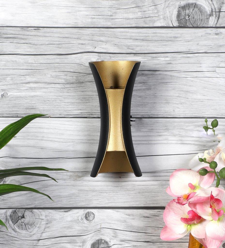 ELIANTE Black and Gold Aluminium Outdoor Wall Light - JS- RK- 1016 -6W