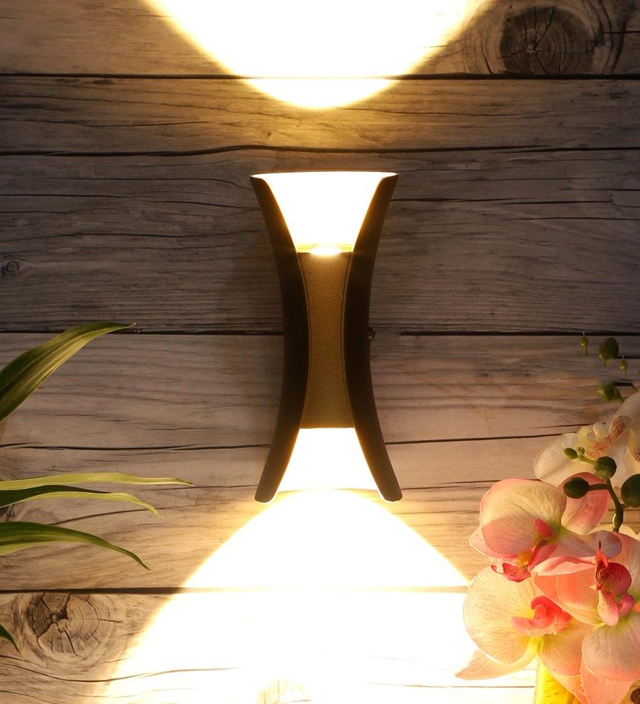 ELIANTE Black and Gold Aluminium Outdoor Wall Light - JS- RK- 1016 -6W