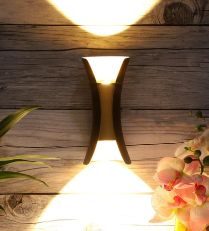 ELIANTE Black and Gold Aluminium Outdoor Wall Light - JS- RK- 1016 -6W