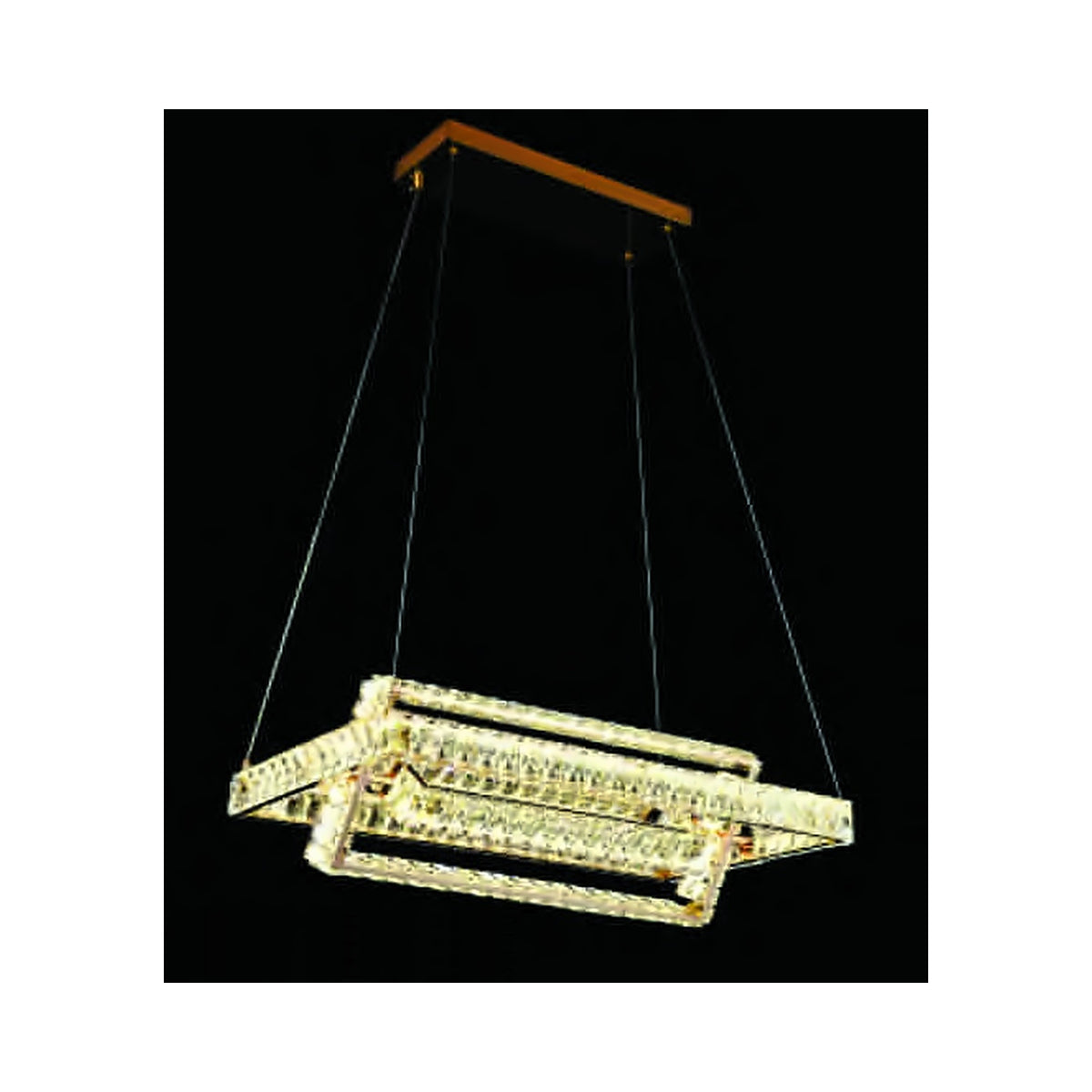 Eliante French Rectangular Chandelier – Clear Crystal, Metal