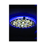Eliante Round Petal LED Thali Crystal Chandelier – Clear, Metal