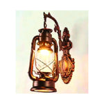 Eliante Vintage Lantern Wall Light – Clear Glass, Metal
