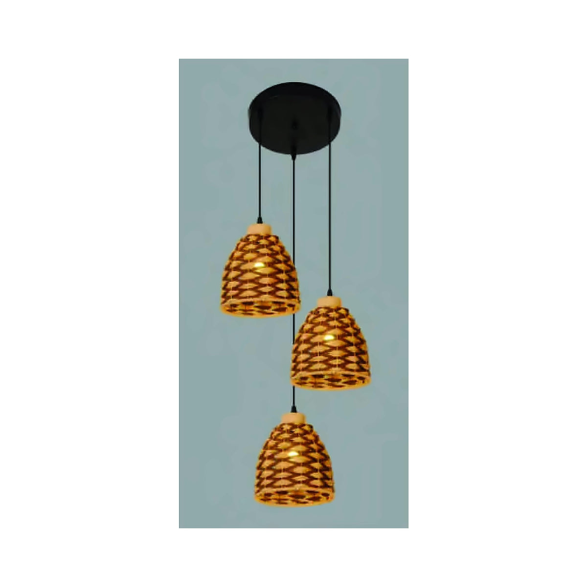 Eliante Three Cane Pendant Light – Metal