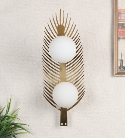 Eliante by Jainsons Lights | Gold Iron Wall Light | KHAJUR-LED